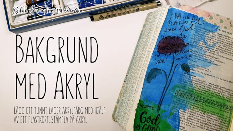 Bible Journaling med akryl