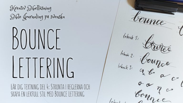 Bounce lettering